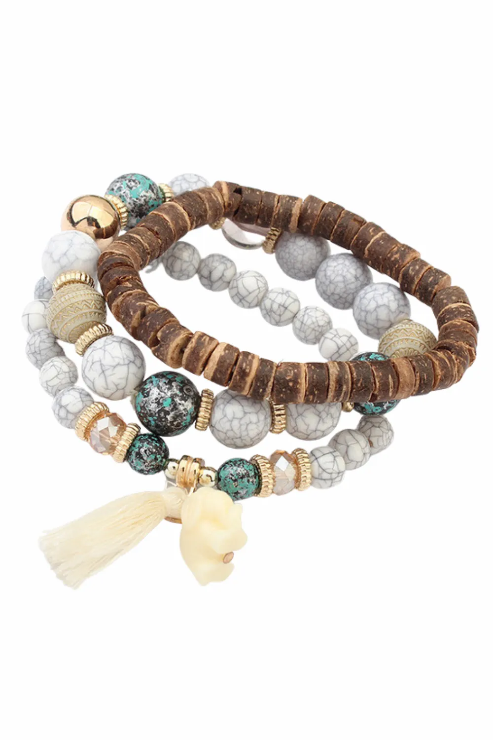 'Shae' Multi-Layer Bohemian Wooden Beads Bracelet (4 Styles) sold by Goodnight Macaroon product image thumbnail 4