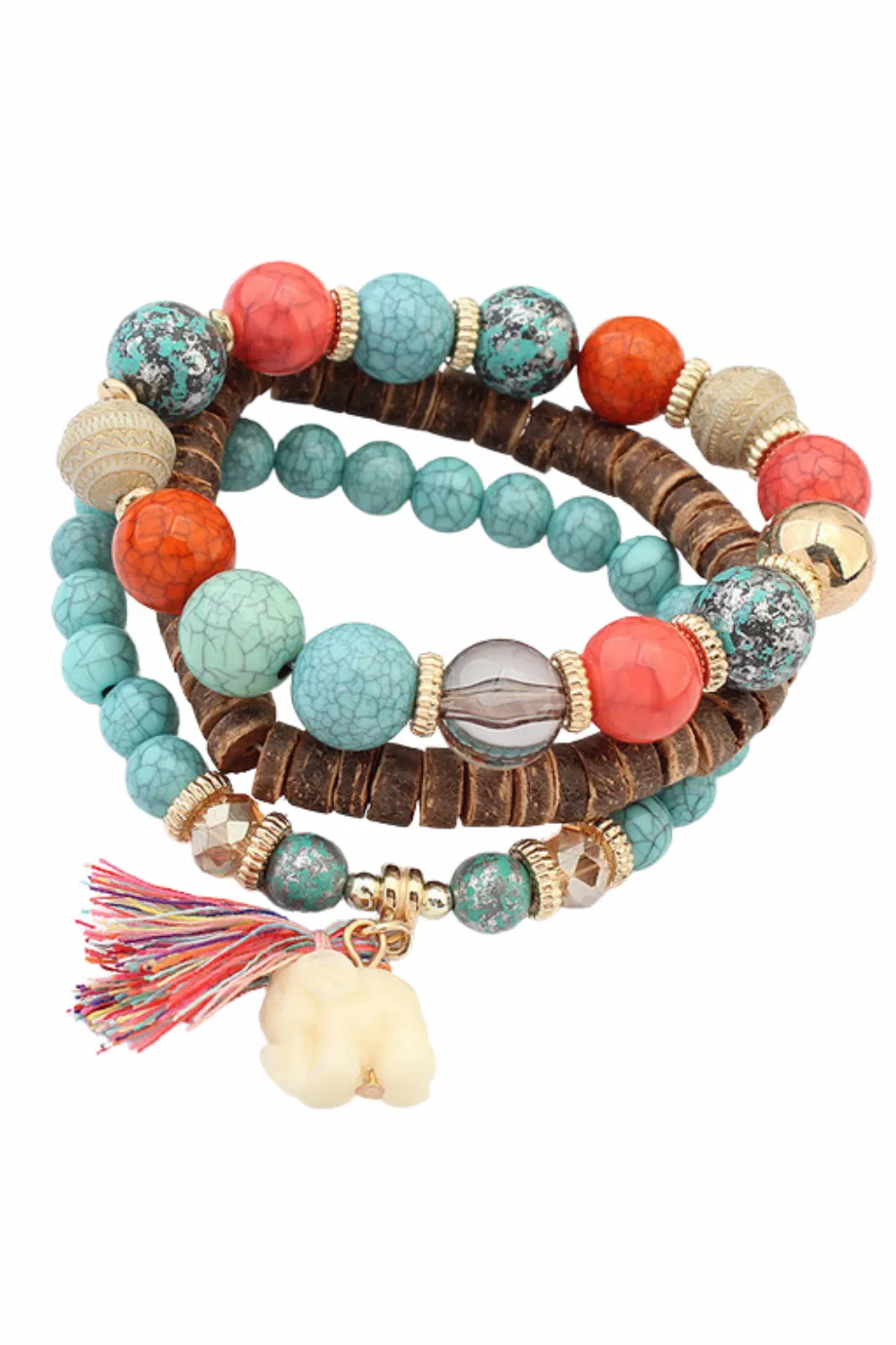 'Shae' Multi-Layer Bohemian Wooden Beads Bracelet (4 Styles) sold by Goodnight Macaroon product image thumbnail 2