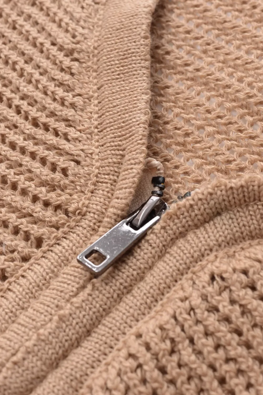 'Georgina' Full-Zipped Cable-Knit Sweater sold by Goodnight Macaroon product image thumbnail 3