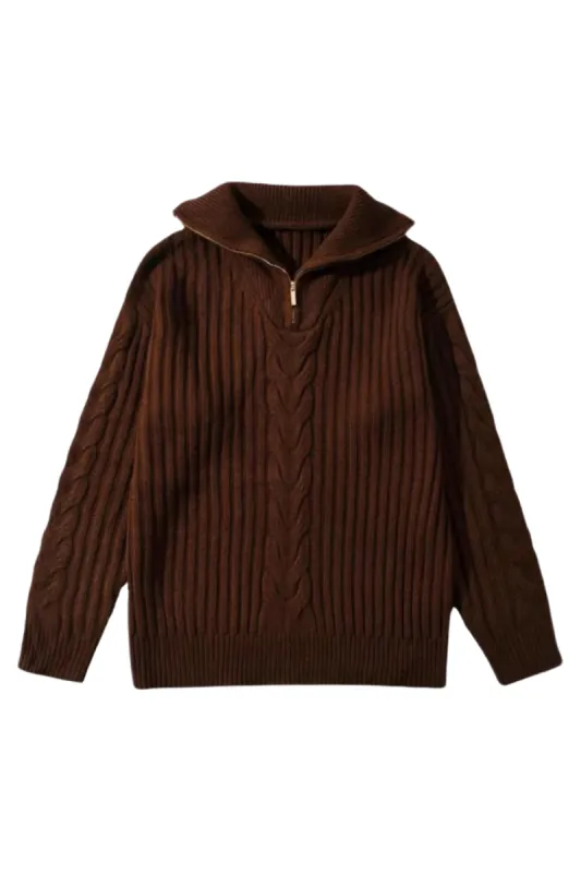 'Hailey' Collared Ribbed Knit Sweater (3 Colors) sold by Goodnight Macaroon