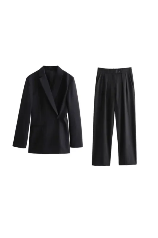 ’Zinaida' Button-Detail Blazer & Pants Suit (Sold Separately) sold by Goodnight Macaroon