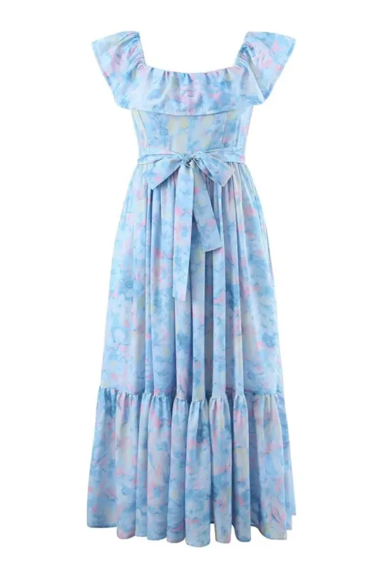 'Rhea' Ruffled Tiered Dress sold by Goodnight Macaroon