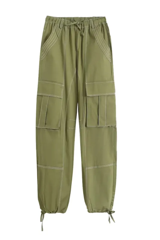 'Frankie' High Waist Casual Cargo Pants (2 Colors) sold by Goodnight Macaroon