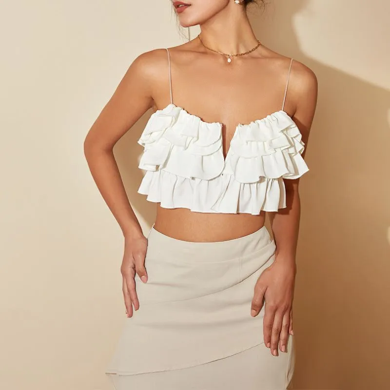 Pleated Ruffled Tube Top #162210 sold by Goodnight Macaroon