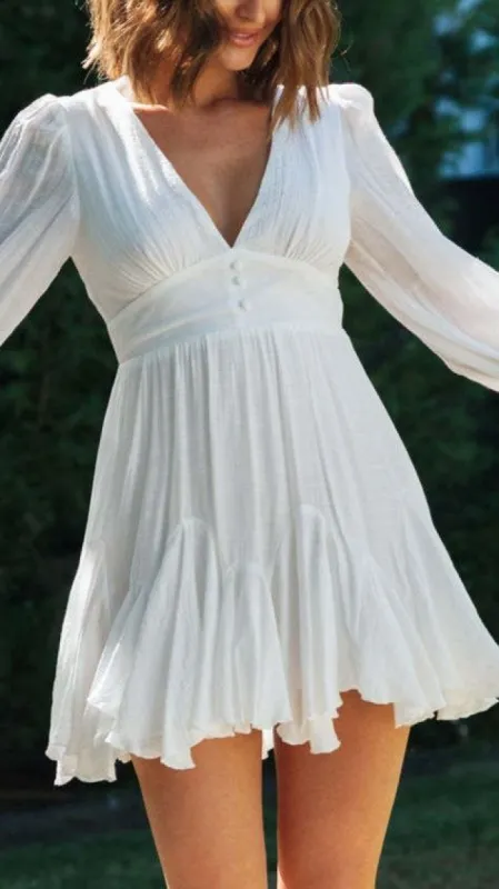 V-Neck Backless Short Dress #142847 sold by Goodnight Macaroon