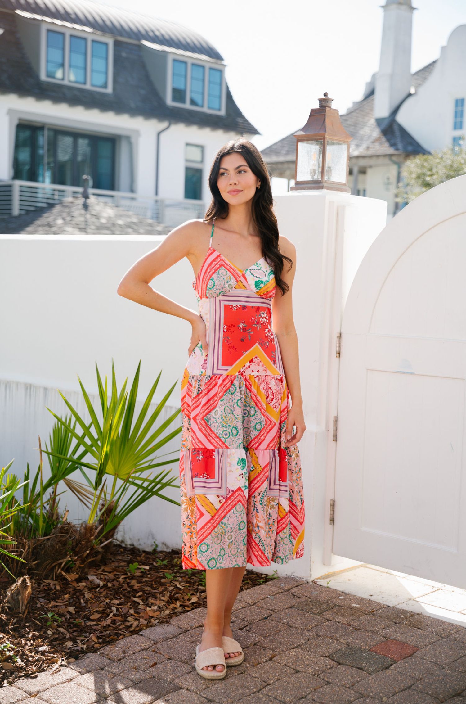 'Candace' Floral Print Sleeveless Dress #164517 sold by Goodnight Macaroon product image thumbnail 2