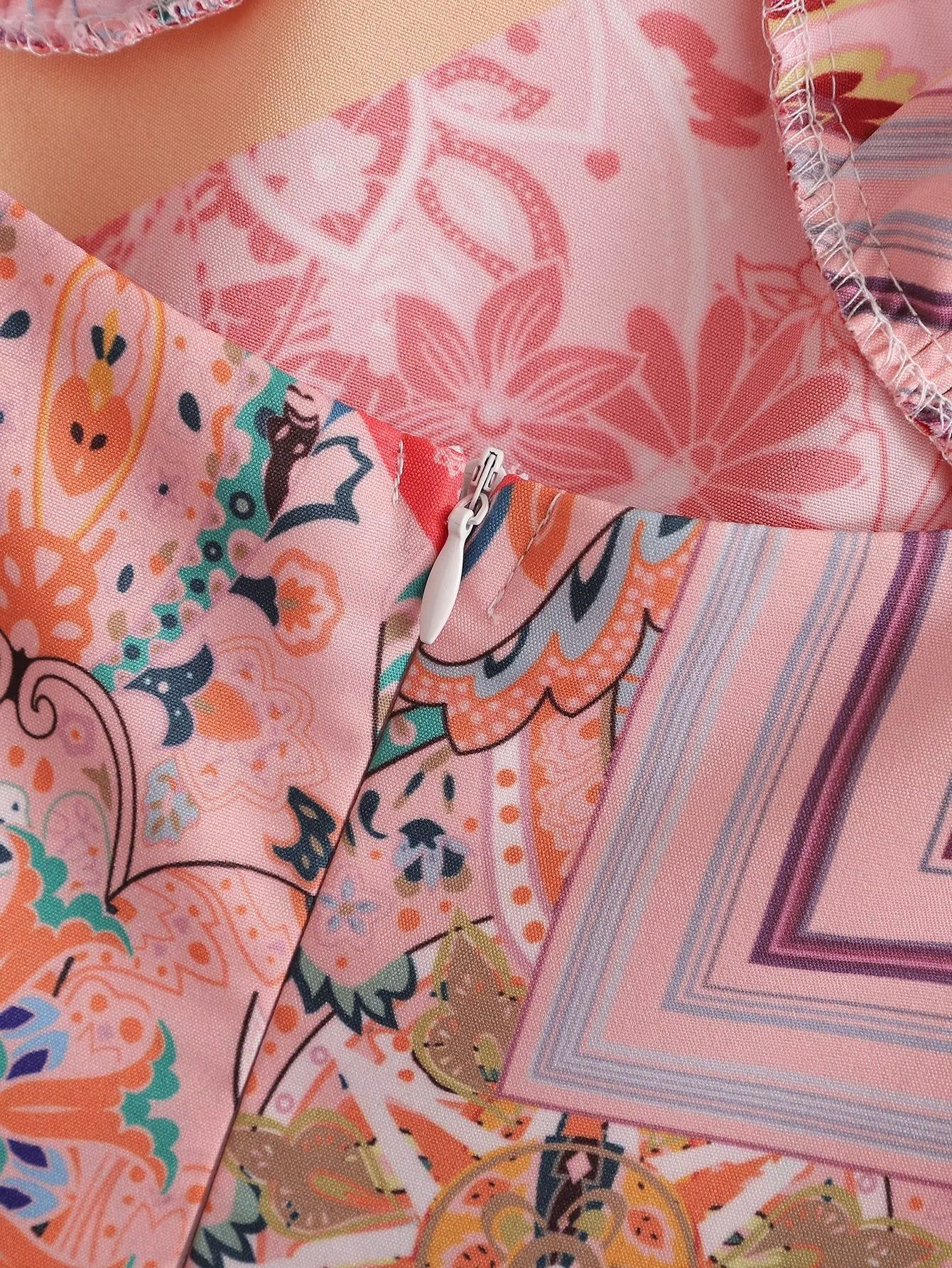 'Candace' Floral Print Sleeveless Dress #164517 sold by Goodnight Macaroon product image thumbnail 7