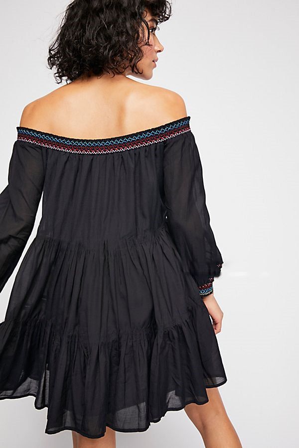 Embroidery Off Shoulder Dress #161795 sold by Goodnight Macaroon product image thumbnail 9