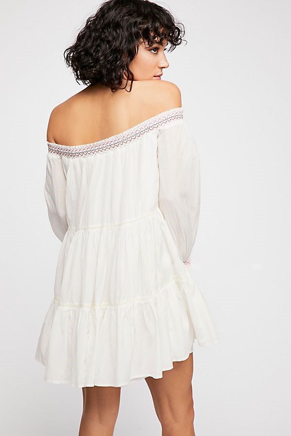 Embroidery Off Shoulder Dress #161795 sold by Goodnight Macaroon product image thumbnail 5
