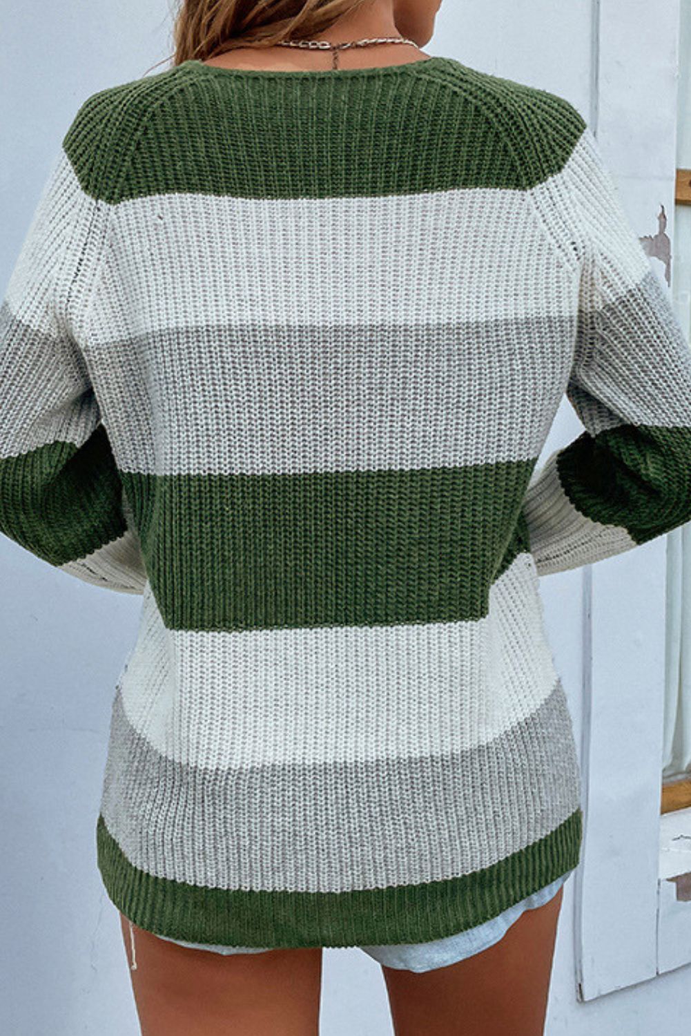 'Bella' Crewneck Color Block Sweater (4 Colors) sold by Goodnight Macaroon product image thumbnail 5