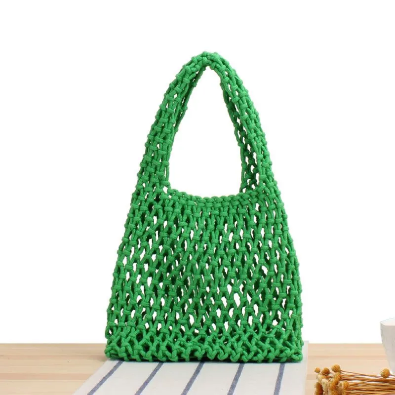 Handmade Handle Beach Woven Bag #131577 sold by Goodnight Macaroon
