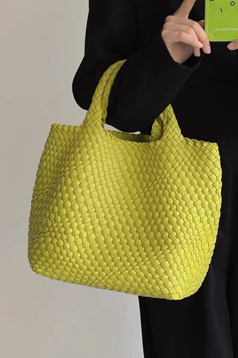 'Scarlet' Weave Tote Bag (6 Colors) sold by Goodnight Macaroon product image thumbnail 3