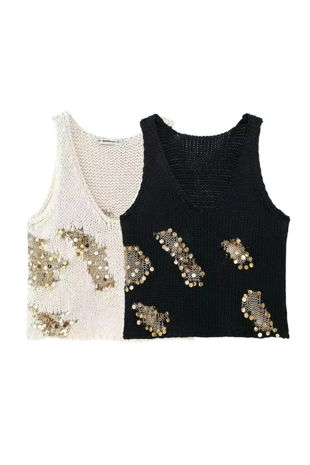 'Addison' Sequin Knit Vest Top sold by Goodnight Macaroon