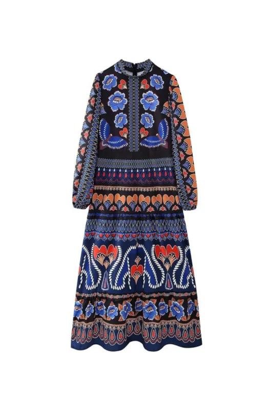 'Amelia' Printed Patchwork Cake Dress sold by Goodnight Macaroon