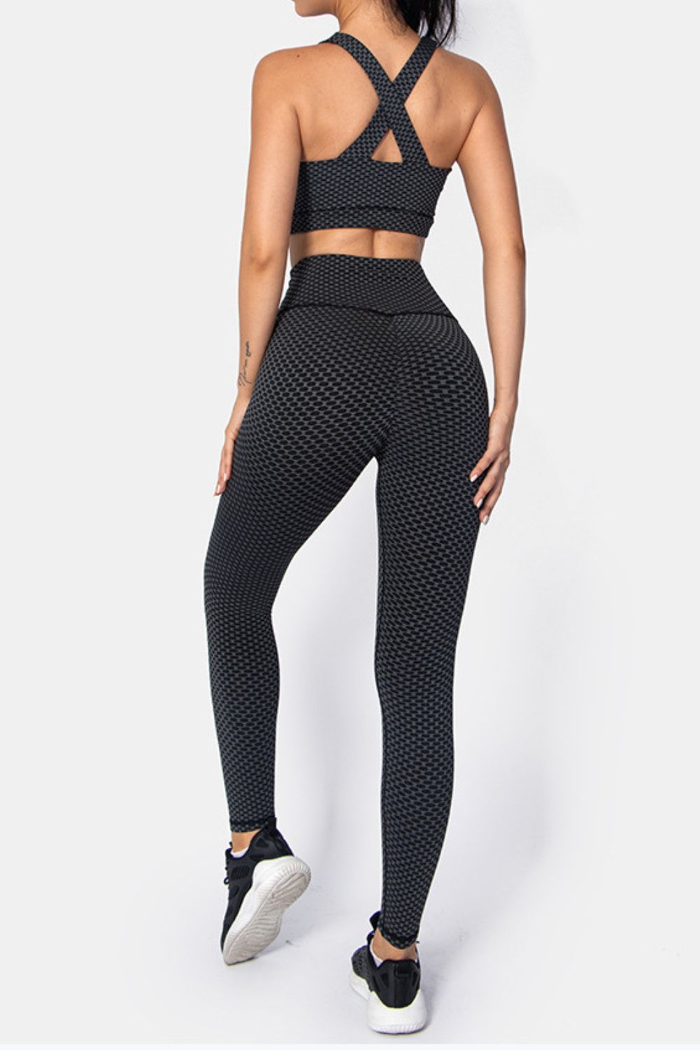 'Joey' Pattern Cut-out V-neck Yoga Set sold by Goodnight Macaroon product image thumbnail 2