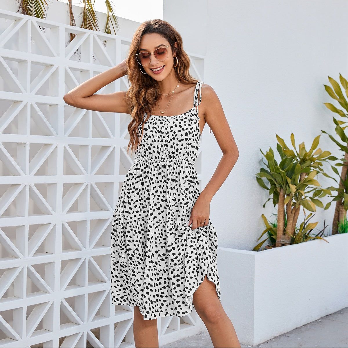 Sleeveless Smocked Dress #157537 sold by Goodnight Macaroon product image thumbnail 6