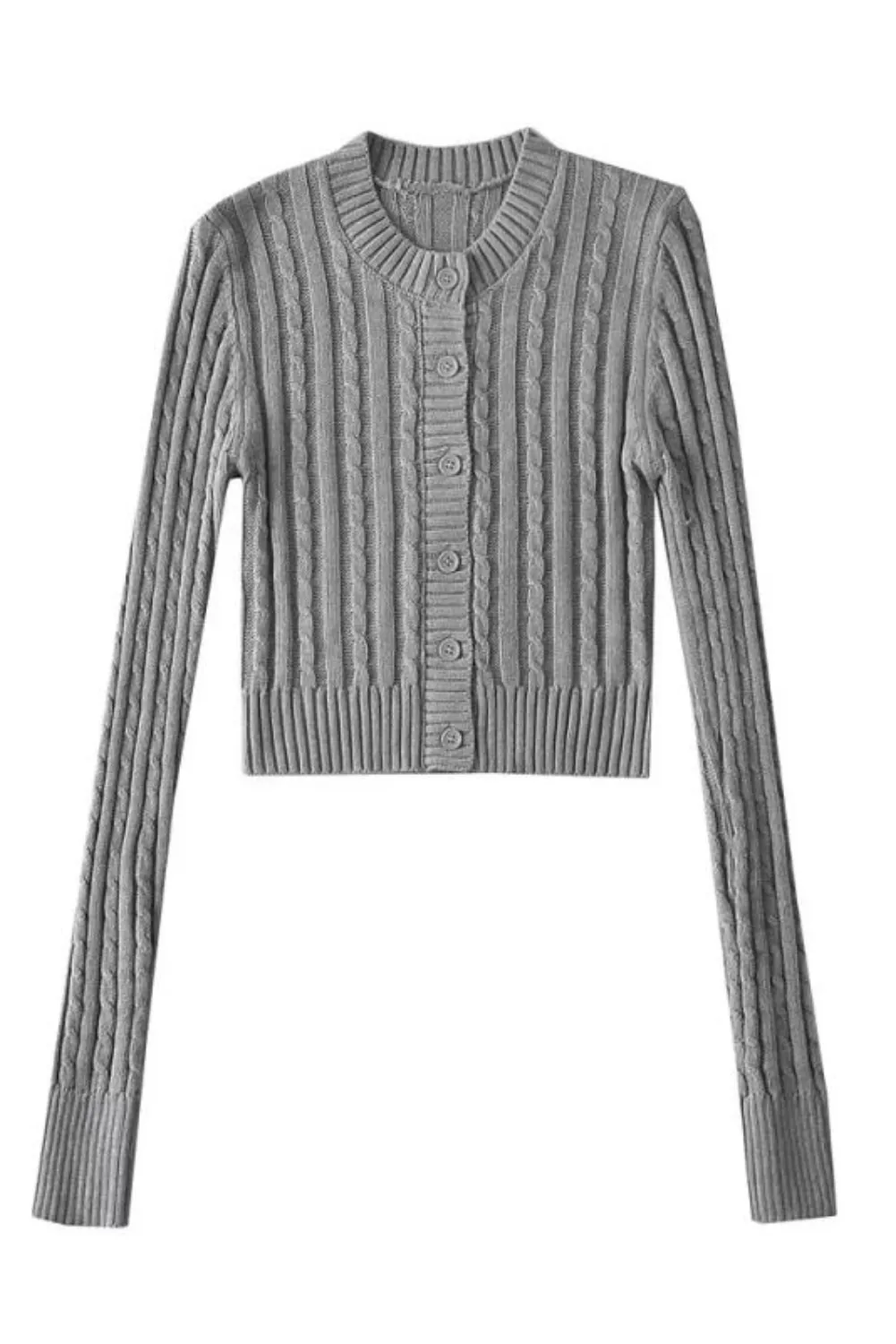 'Leyla' Cable-Knit Cardigan (5 Colors) sold by Goodnight Macaroon product image thumbnail 4