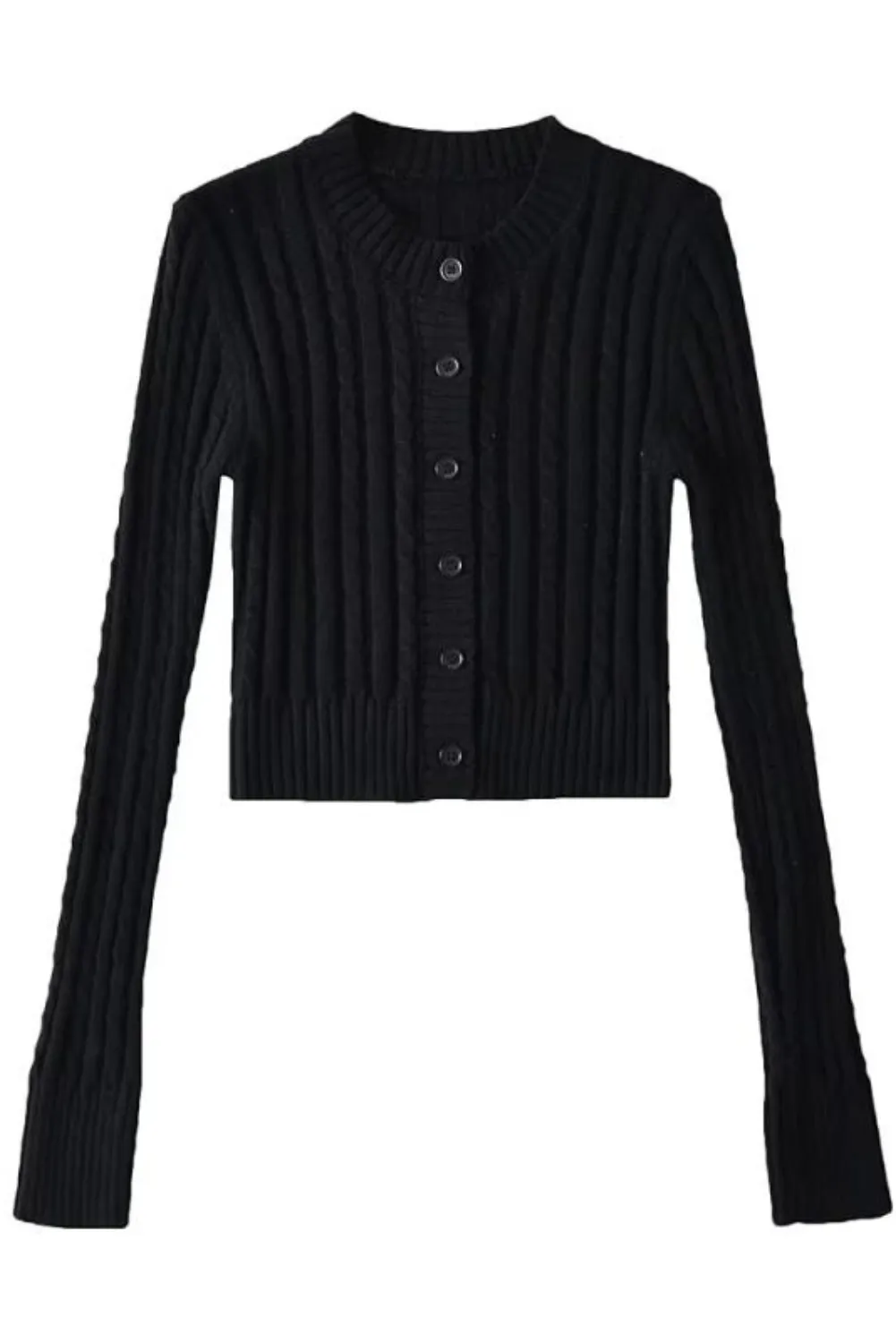 'Leyla' Cable-Knit Cardigan (5 Colors) sold by Goodnight Macaroon product image thumbnail 5