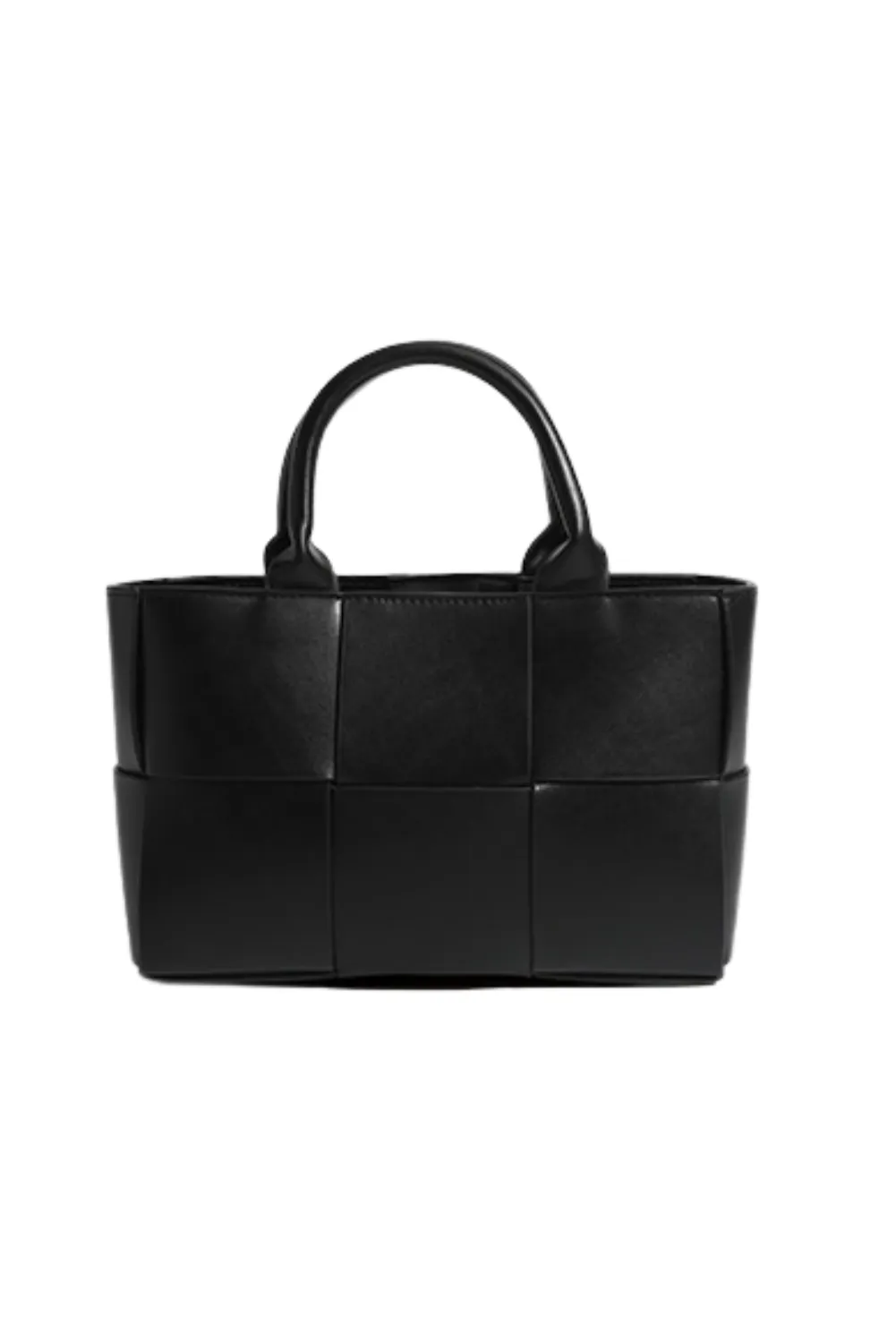 'Sandra' Weave Leather Tote Bag (4 Colors) sold by Goodnight Macaroon product image thumbnail 3
