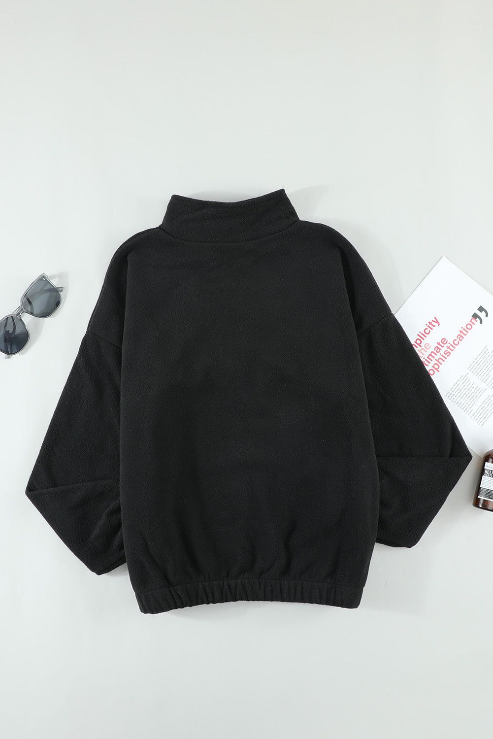 Quarter Zip Fleece Sweatshirt sold by Goodnight Macaroon product image thumbnail 16