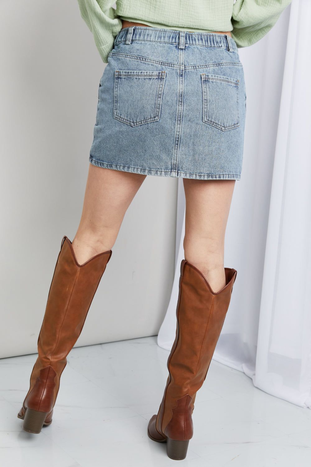 Gilli Denim Mini Skirt with Pockets sold by Goodnight Macaroon product image thumbnail 2