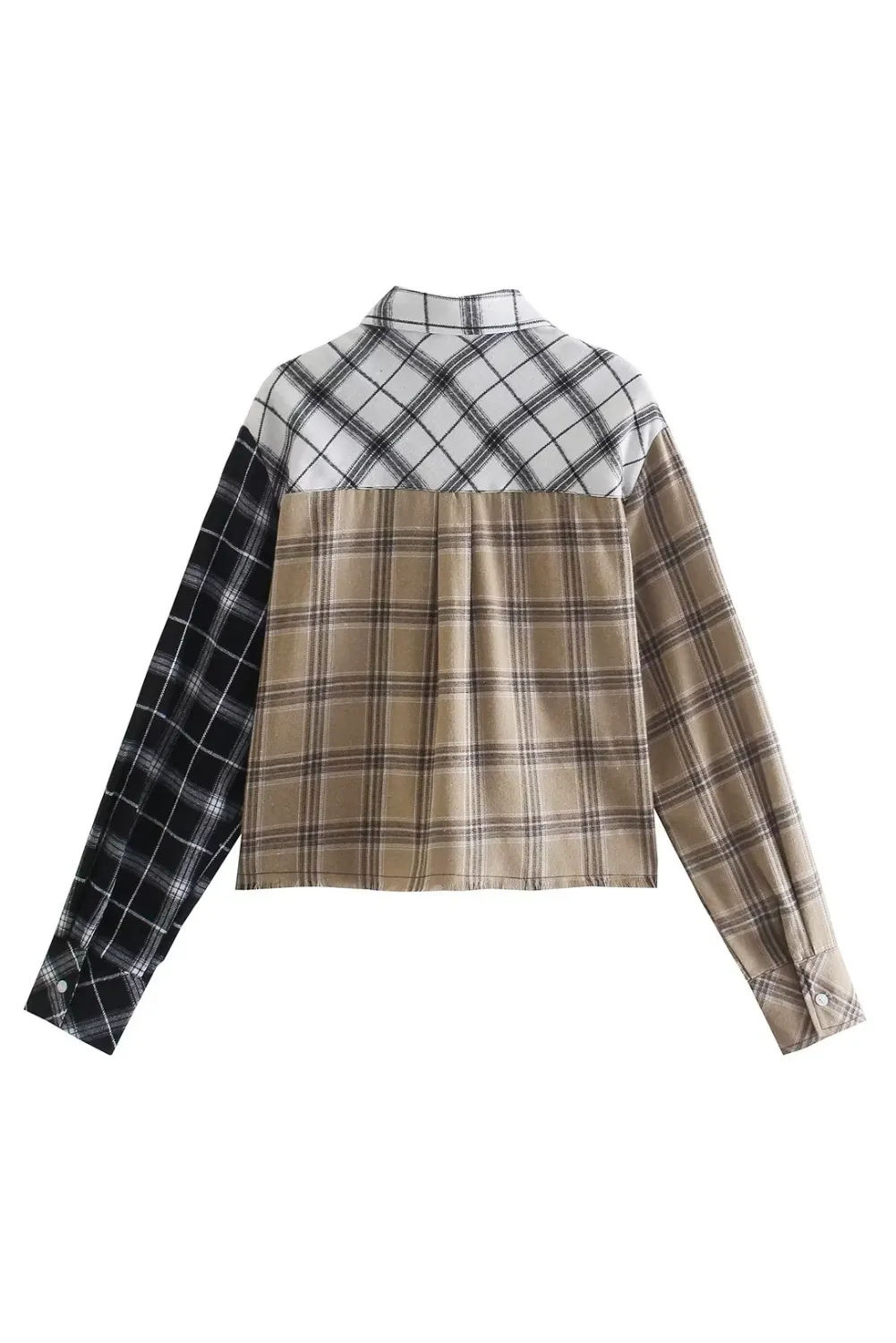 Color Block Checked Shirt #167713 sold by Goodnight Macaroon product image thumbnail 2
