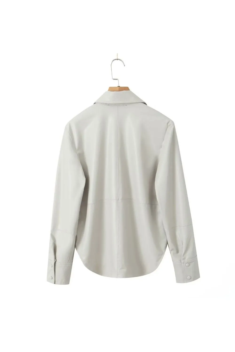 'Harriet' Casual Faux Leather Shirt-Style Jacket sold by Goodnight Macaroon product image thumbnail 2