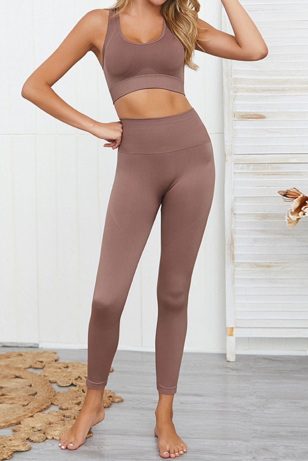 'Gemma' Yoga Bra & High-Waist Legging Set (7 Colors) sold by Goodnight Macaroon product image thumbnail 6