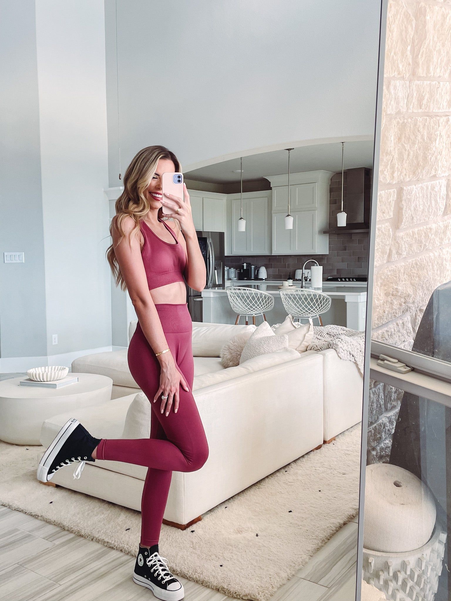 'Gemma' Yoga Bra & High-Waist Legging Set (7 Colors) sold by Goodnight Macaroon product image thumbnail 5