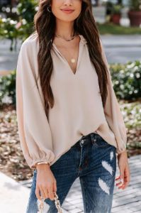 'Celeste' Comfy Casual V-neck Blouse (3 COLORS) sold by Goodnight Macaroon