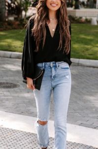 'Celeste' Comfy Casual V-neck Blouse (3 COLORS) sold by Goodnight Macaroon