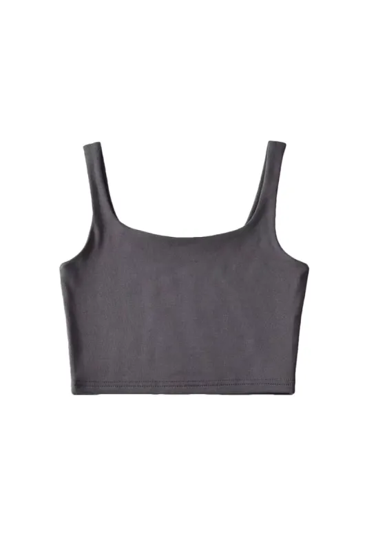 'Christine' Square Neck Sleeveless Crop Tank-Top (4 Colors) sold by Goodnight Macaroon