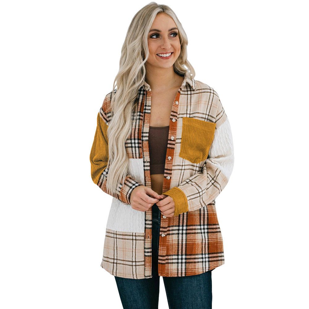 Ginger Shacket Plaid Shirt #136812 sold by Goodnight Macaroon product image thumbnail 5