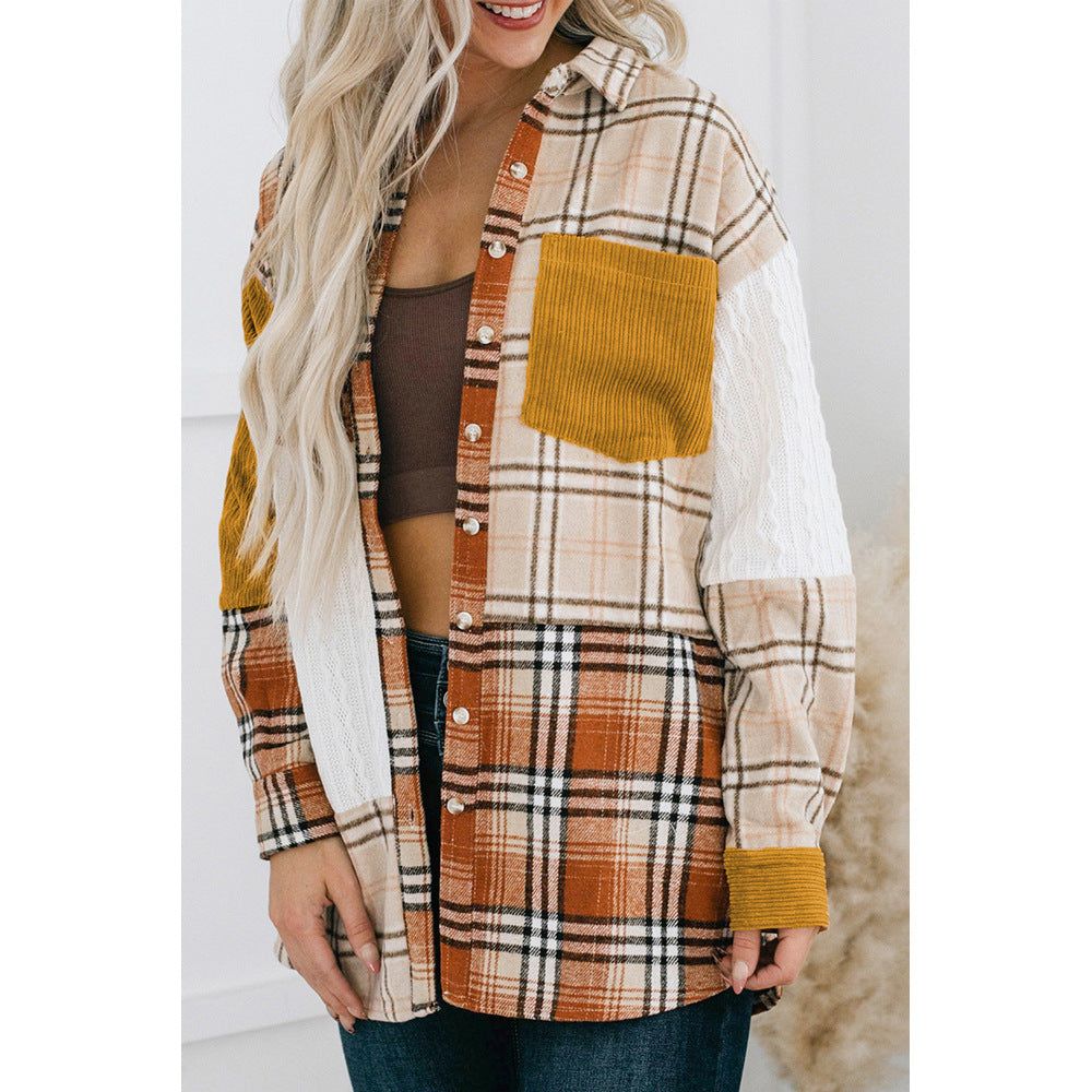 Ginger Shacket Plaid Shirt #136812 sold by Goodnight Macaroon product image thumbnail 3