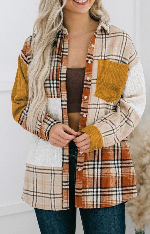 Ginger Shacket Plaid Shirt #136812 sold by Goodnight Macaroon