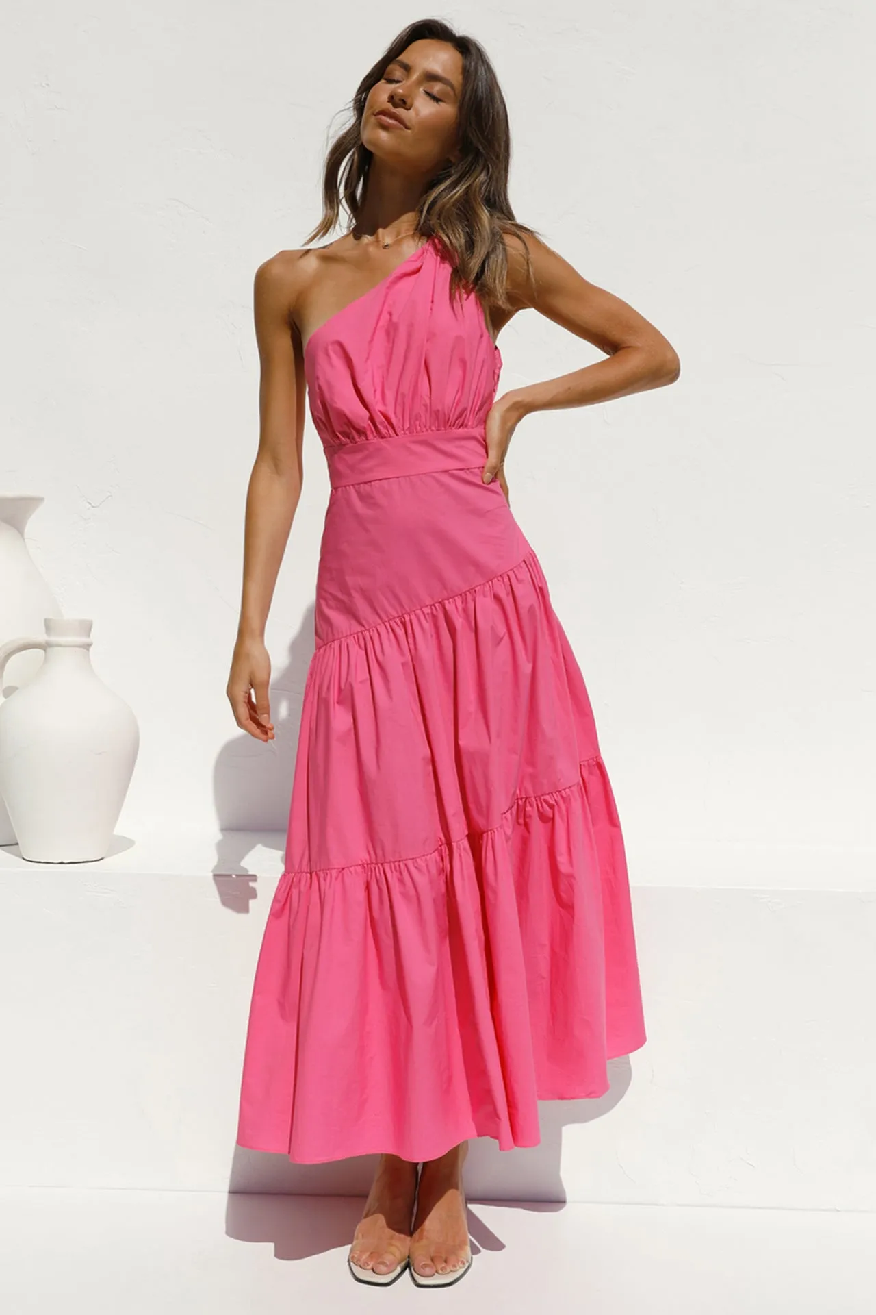 One Shoulder Ruffled Dress #121114 sold by Goodnight Macaroon product image thumbnail 4