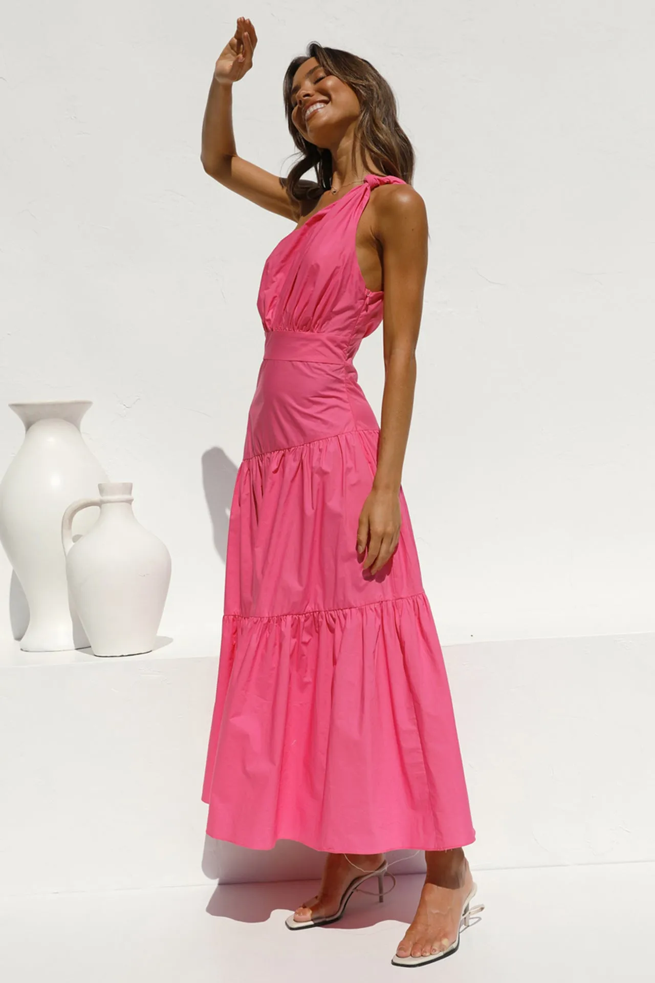 One Shoulder Ruffled Dress #121114 sold by Goodnight Macaroon product image thumbnail 5