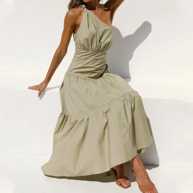 One Shoulder Ruffled Dress #121114 sold by Goodnight Macaroon product image thumbnail 3