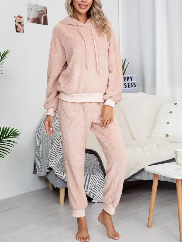 'Callie' Fleece Hooded Loungewear Set (7 Colors) sold by Goodnight Macaroon