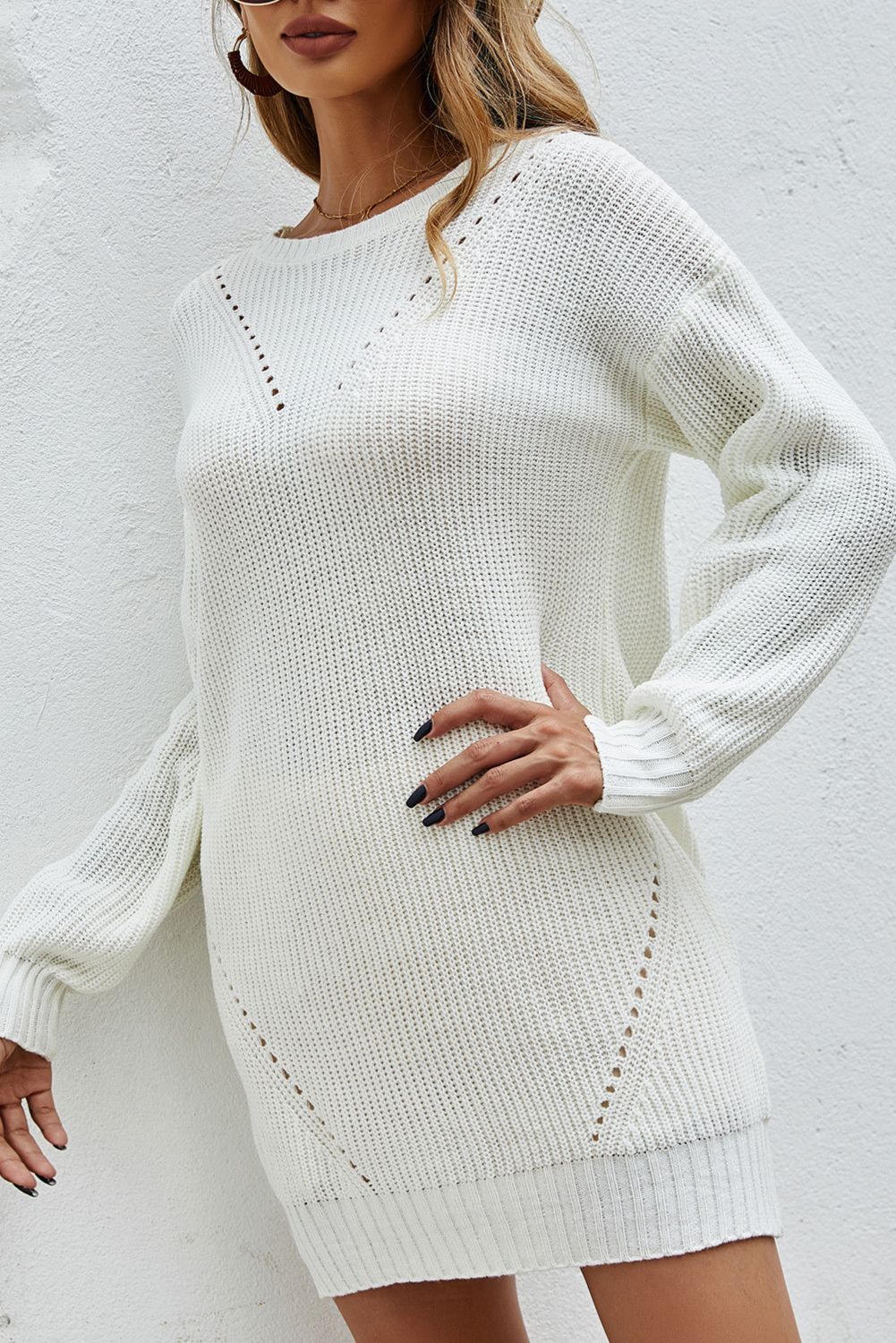 'Jenice' Mid-Length Loose Sweater Dress (3 COLORS) sold by Goodnight Macaroon