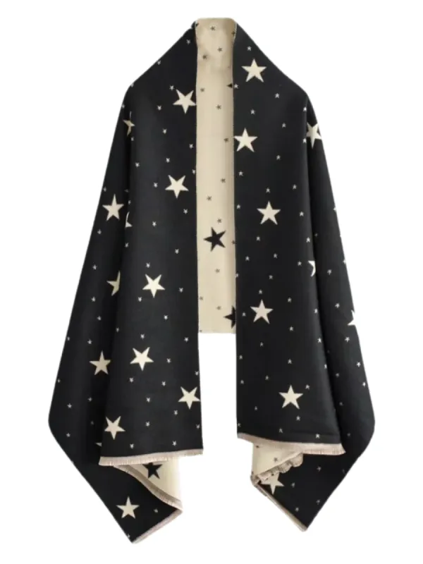 'Belinda' Two-side Tassel Star Pattern Scarf sold by Goodnight Macaroon