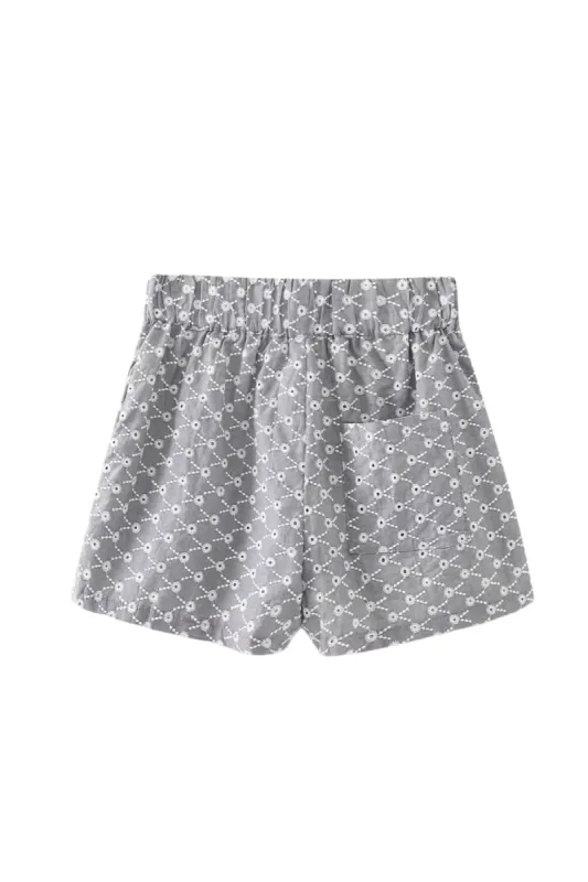 'Carina' High Waist Embroidery Shorts sold by Goodnight Macaroon