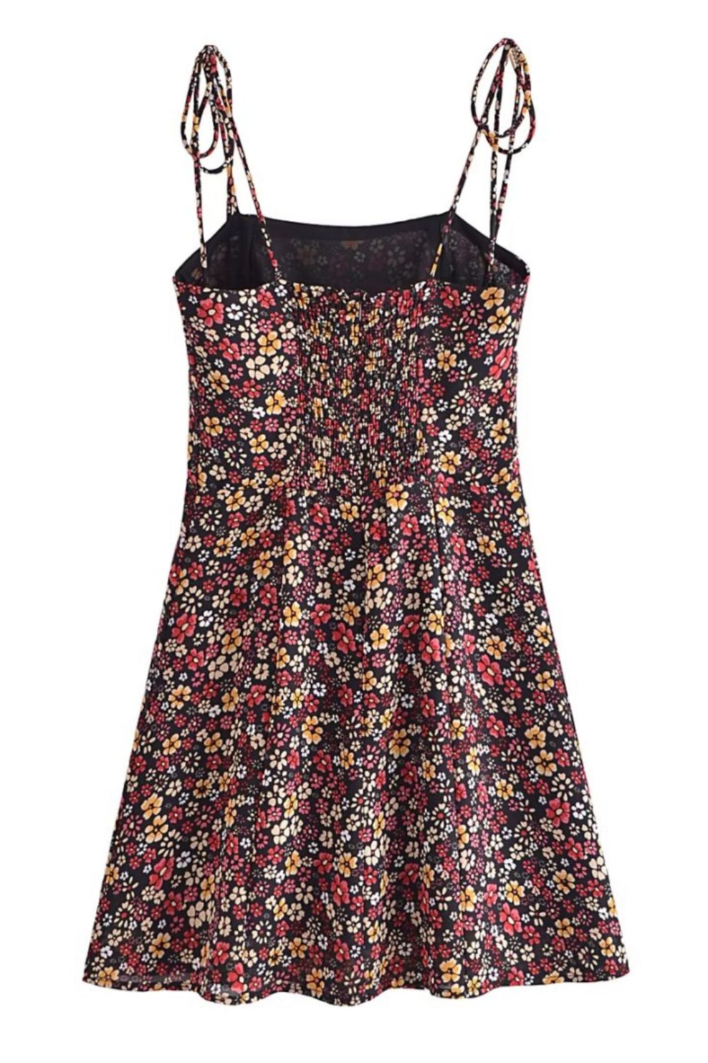 Floral Sleeveless Smocked Short Dress #186597 sold by Goodnight Macaroon product image thumbnail 2