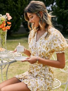 'Lily' Leopard Printed Ruffle Mini Dress sold by Goodnight Macaroon