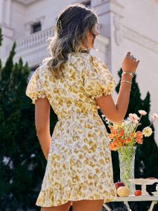 'Lily' Leopard Printed Ruffle Mini Dress sold by Goodnight Macaroon