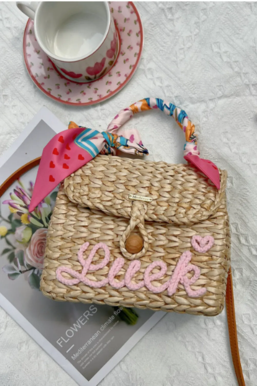 'Geneva' Customizable Straw Mini Bag (3 Styles) sold by Goodnight Macaroon product image thumbnail 2