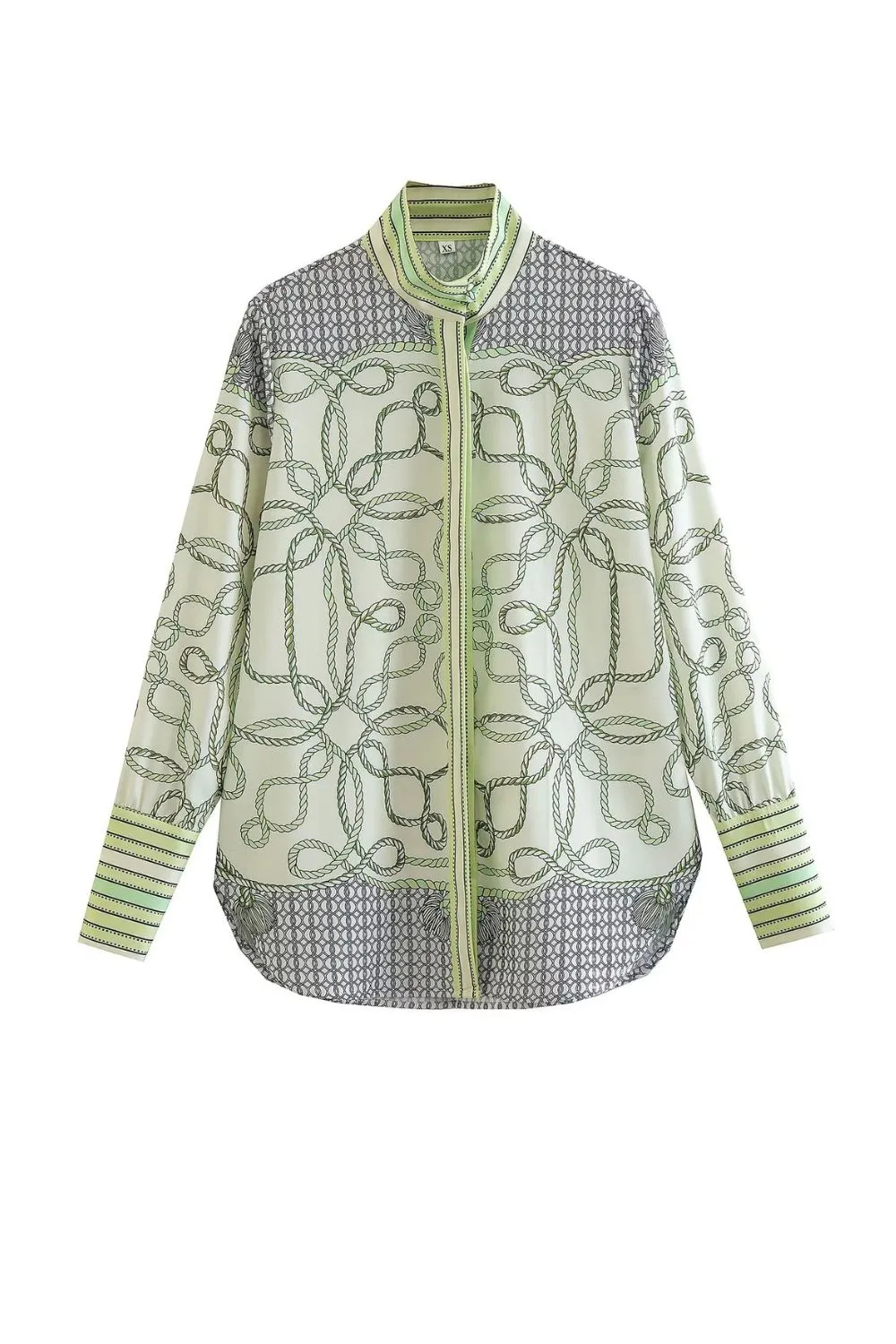 ‘Martha’ Single-Breasted Printed Shirt sold by Goodnight Macaroon product image thumbnail 5