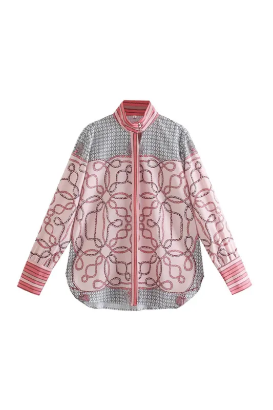 ‘Martha’ Single-Breasted Printed Shirt sold by Goodnight Macaroon