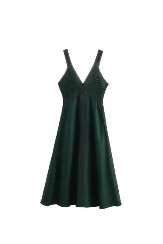 ‘Scarlett’ V-neck Sleeveless Midi Dress sold by Goodnight Macaroon