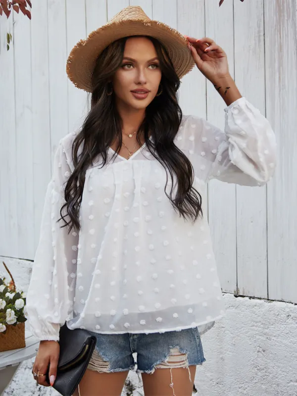 'Lola' Pom Pom Lace Chiffon Top sold by Goodnight Macaroon
